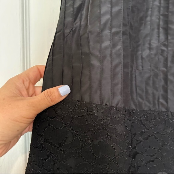 Banana Republic Black Pleated Strapless Lace Dress - Picture 12 of 14